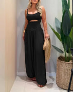 Cut-Out Waist Cami Jumpsuit