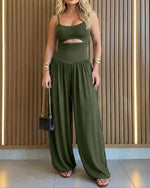 Cut-Out Waist Cami Jumpsuit